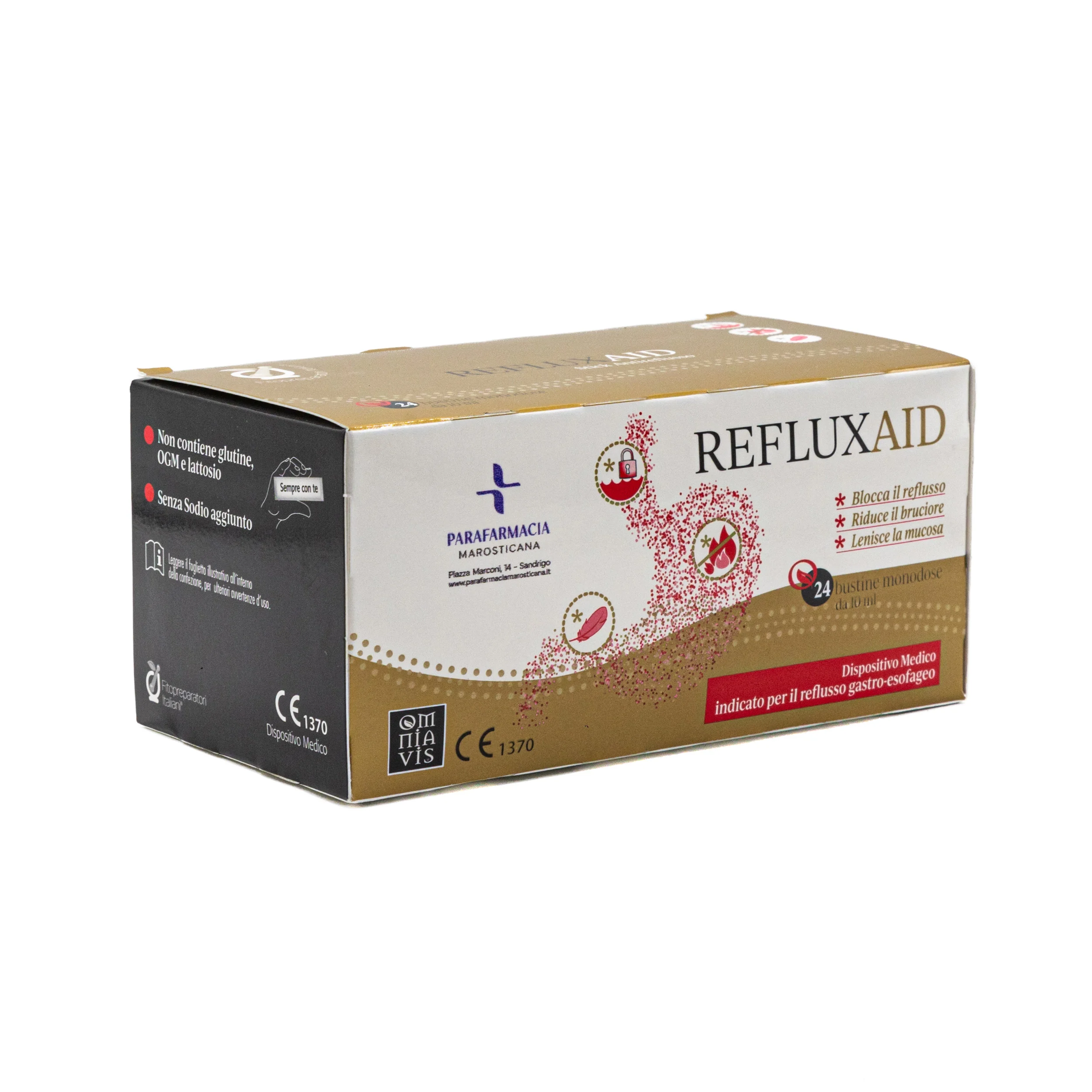 scatola RefluxAID bustine integratore per reflusso gastroesofageo e acidità di stomaco