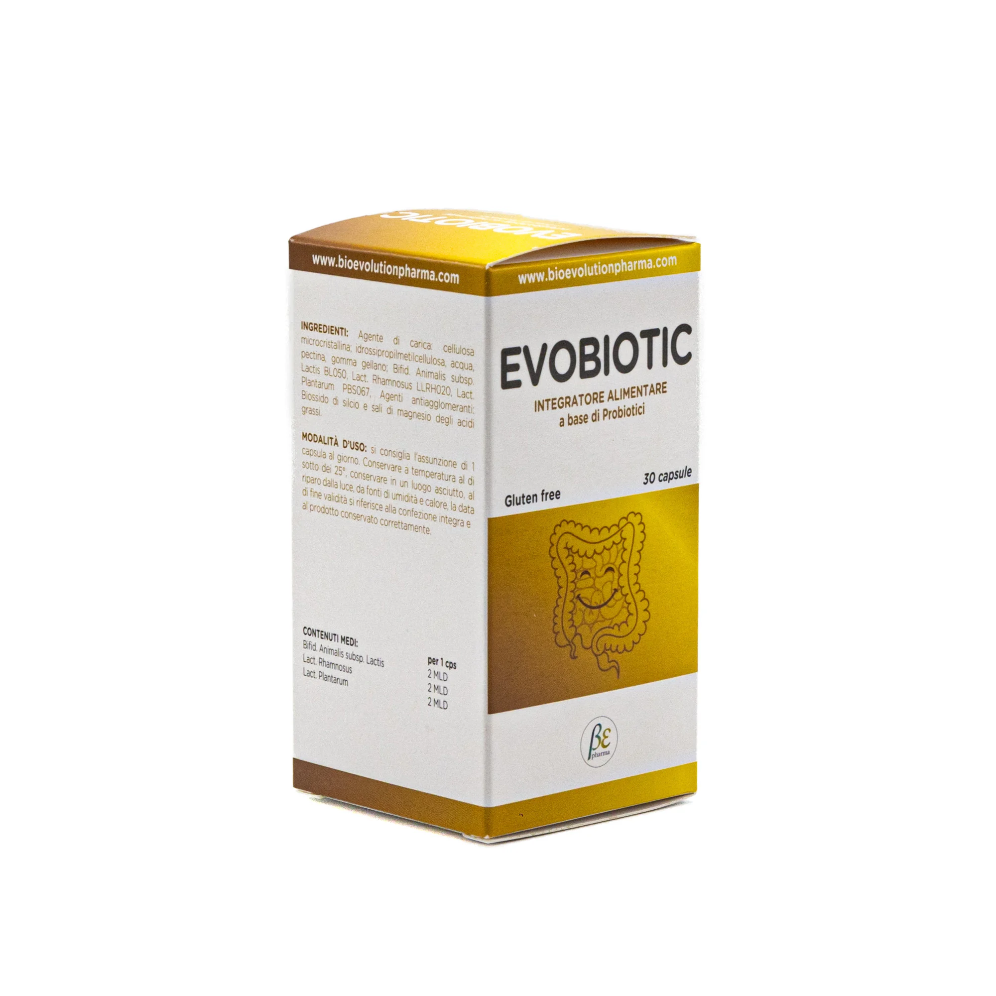 scatola 3/4 Evobiotic capsule probiotico per equilibrio intestinale e difese naturali