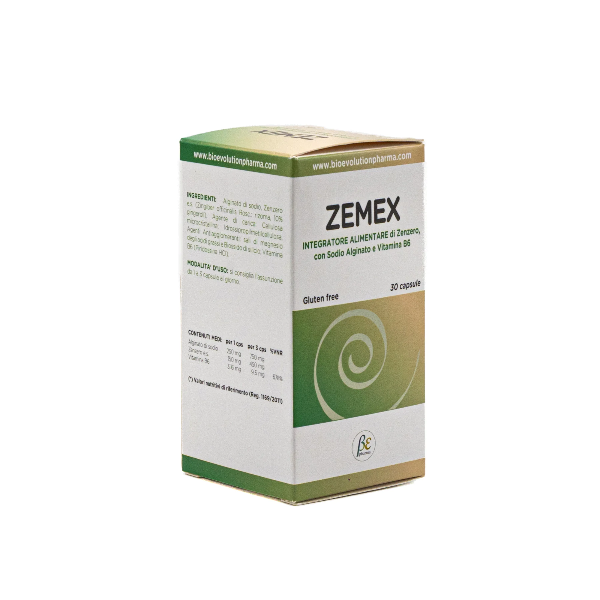 scatola Zemex capsule integratore naturale per supporto digestivo e benessere intestinale