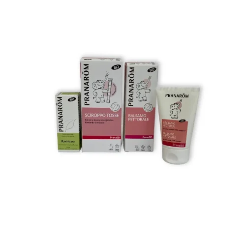 Kit Benessere Respiratorio Neonati +1 anno con prodotti visibili