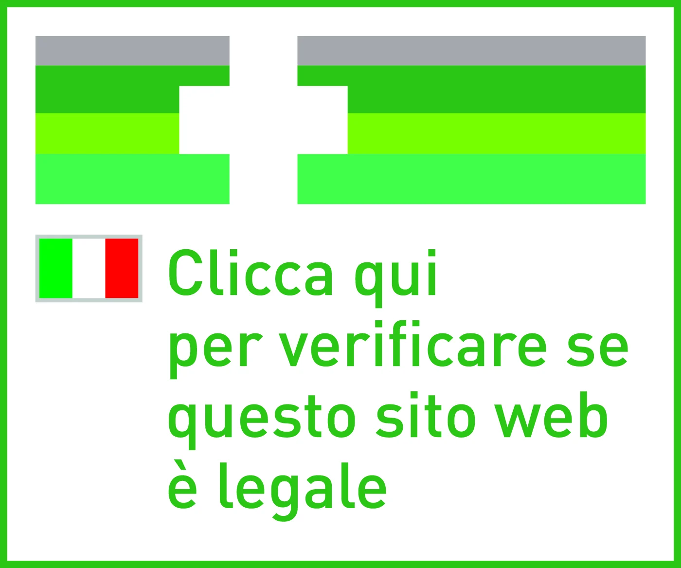 Sigillo di certificazione che garantisce che il sito web è conforme alle normative vigenti.