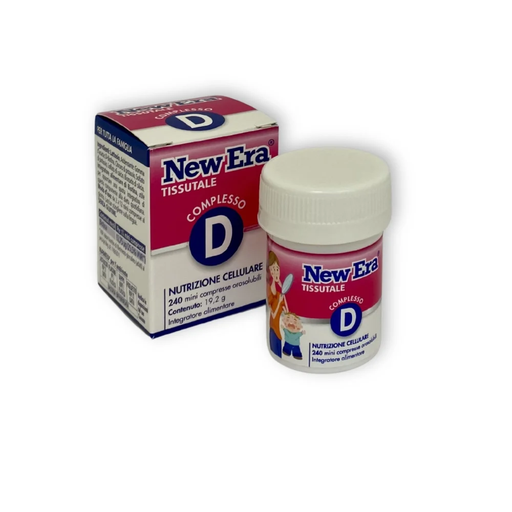 Scatola a 3/4 con flacone di New Era Tissutale Complesso D